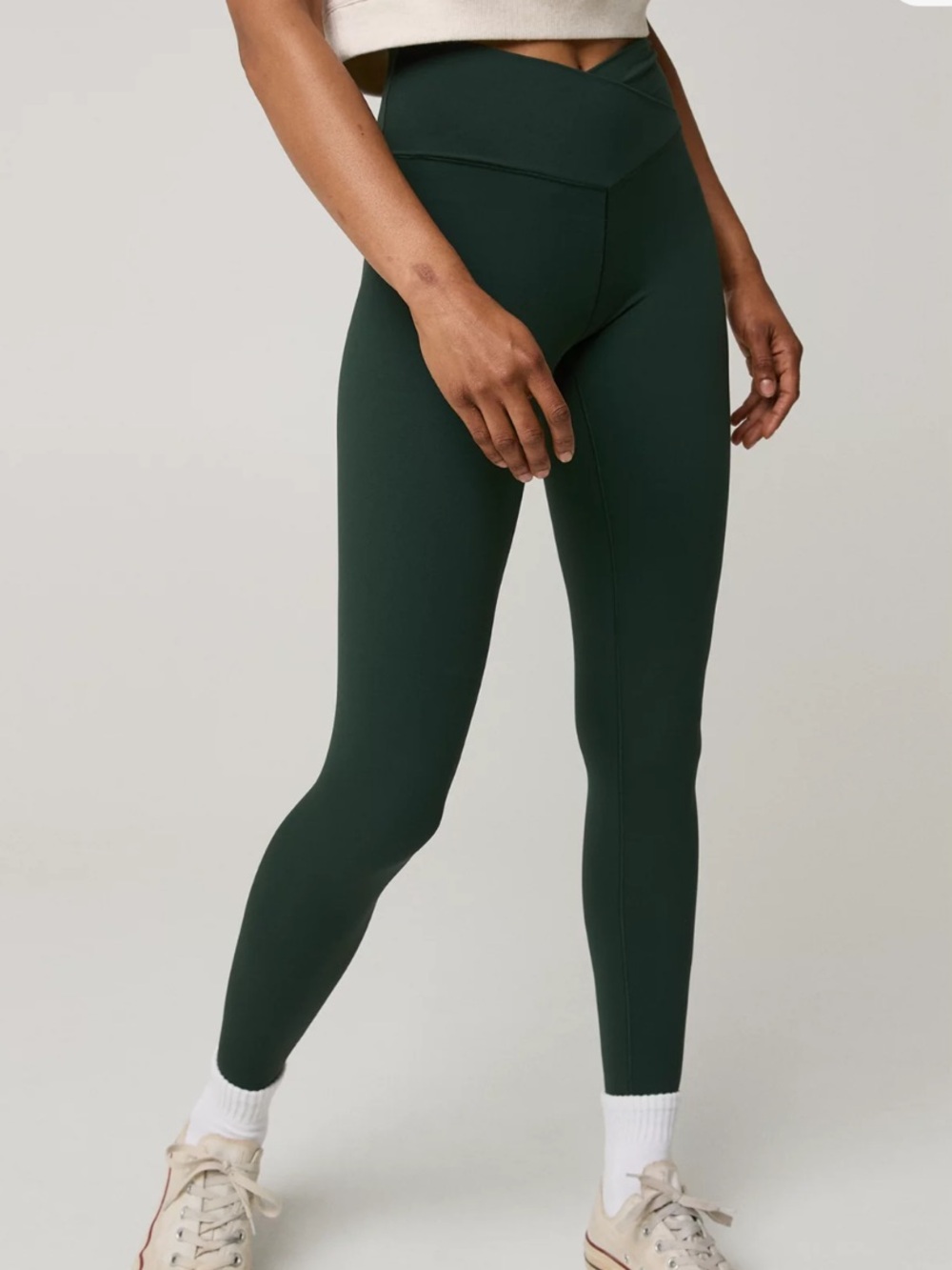Aerie Offline Real Me High Rise Crossover Leggings 7/8 Sz XXS Mystical Green NWT
